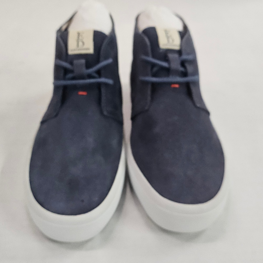 ED Ellen DeGeneres ED-Dax Steel Blue Suede Chukka Boots Womens 5M Love Sole NIB
